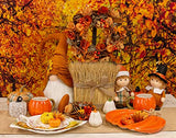 Boston International - Small Fabric Pumpkin - Autumn Orange Plaid