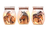 Stony Creek - Frosted Glass - 3" Lighted Vase - 3 Thoroughbreds