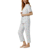 BedHead - S/S Stretch Jersey Cropped PJ Set - Wedding Party - Large