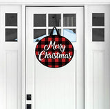 Studio M - Door Décor - Buffalo Check / Merry Christmas