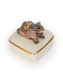 Jay Strongwater - Porcelain Box - Priya Elephant