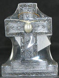 Encore - Free Standing Silver Cross with Gemstone - White Gemstone - June