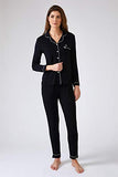 Pretty You London - Bamboo Pajama Set - Black - Size 12