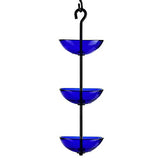 Couronne - Mosaic Birds Triple Hanging Poppy Feeder - Cobalt