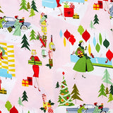 The Cat's Pajama Flannel Pajama - Merry Modern Pink - Women Small