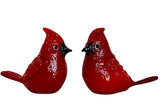 Gift Essential - Blown Glass Salt & Pepper Set - Red Cardinals