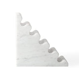 Jonathan Adler - White Carrera Marble Bookend Set - Ripple