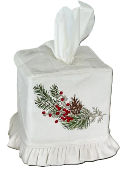 Arte Italica - Velvet Tissue Box Cover - Natale Christmas Collection