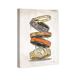Oliver Gal - 16" x 24" Canvas Art - Orange Arm Candy