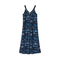 BedHead - Long V-Neck Cotton Gown - Midnight - Large