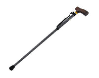Harvy Canes - 33"-37" Aluminum Adjustable Folding Cane - Black Water Mark Etched