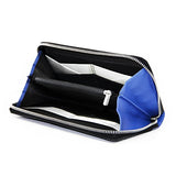 Stewart Stand - Stainless Steel Zipper Wallet - Black & Cobalt