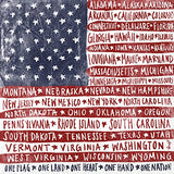 Boston International - 3-Ply 6.5" Lunch Napkins 20 Count - One Flag One Nation