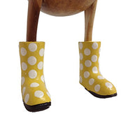 DCUK The Duck Company - Natural Welly Ducklet - Spotty Yellow Boots - Large