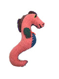 Twoolies - Stuffed Colorful Wool Animal - Sea Horse - Large -13" Tall