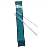 Drinking Straws.Glass - Glass Straw Set - 9.5mm x 8" - Teal Case