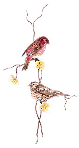 Bovano - Wall Sculpture - Purple Finch Pair