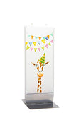Flatyz - Twin Wick Flat Candle - Happy Birthday Giraffe