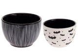 Boston International - 2 Sized Nesting Bowls - Halloween Bats