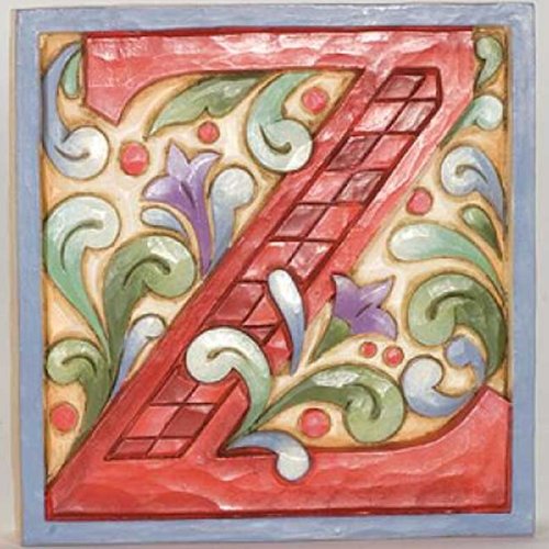 Jim Shore Heartwood Creek Monogram Letter Z Figurine