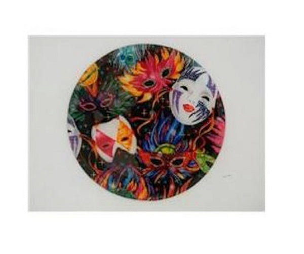 Andrea's Silicone - 8" Non-Slip Trivet - Drama Masks