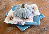 Boston International - Small Fabric Pumpkin - Aqua