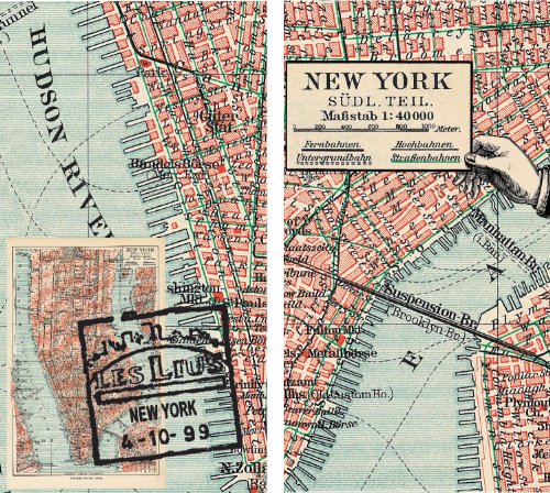 HomArt - Match Box Set of 2 - Map - New York