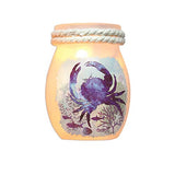 Stony Creek - Frosted Glass - 3" Lighted Vase - Coral Reef - Crab