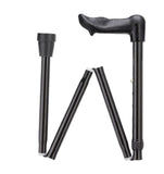 Harvy Canes - Palm Grip Folding Cane - Black - Right Handed