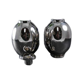 Barbara Cosgrove - Egg Shaped Flower Vase & Candle Holder - Nickel