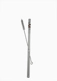 Drinking Straws.Glass - Glass Straw Spiral Wrap - 9.5mm x 8" - Red