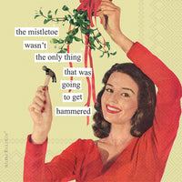 Boston International - 3-Ply 5" Cocktail Napkins - Mistletoe