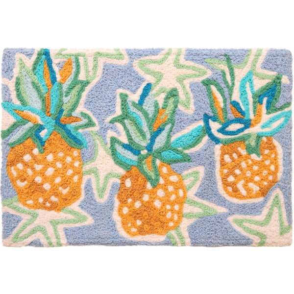 Jellybean - 20x30 Indoor/Outdoor Accent Rug - Tropical Pineapples & Starfish