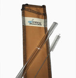 Drinking Straws.Glass - Glass Straw Set - 9.5mm x 8" - Mustard Yellow Case