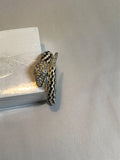 Kenze Penne - Snake Bracelet - Black, White & Silver w/ Rhinestones