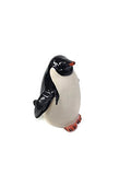 PotTerre Raku Penguin - 3.25" Attentive - White Finish