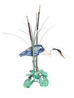 Bovano - Tabletop Sculpture - Great Blue Heron in Cattails - Right Leaning