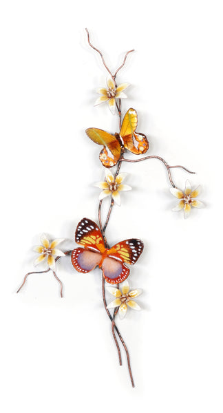 Bovano - Wall Sculpture - Forest Queen & Yellow Satyr Butterflies