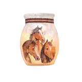 Stony Creek - Frosted Glass - 3" Lighted Vase - 3 Thoroughbreds