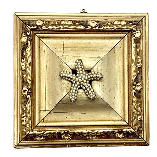 Museum Bees - Painted Frame w/ Starfish on Brooch - 5.75"