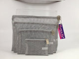 Mirra N Me - 16 Pc. Mesh Zipper Bags - 4 Each Light Pink, Navy, Black & Silver