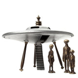 Nelles Studios - Bronze Sculpture - Flying Saucer w/Alien Family
