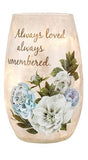 Stony Creek - 5" Frosted Glass Lighted Vase - Always Remembered
