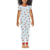BedHead - Toddler Short Sleeve Jersey PJ Set - Burgers & Fries - 4T