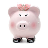 Child to Cherish Large Princess Girl Pig Bank with Keepsake Gift Box