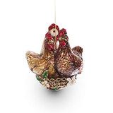 Jay Strongwater - Glass Holiday Ornament - Three French Hens