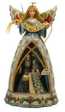 Jim Shore - 19.75" Figurine - Angel with Holy Family - "Peace on Earth"
