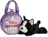Aurora - Fancy Pals Pet Carrier - Future President  Boston Terrier - 7"