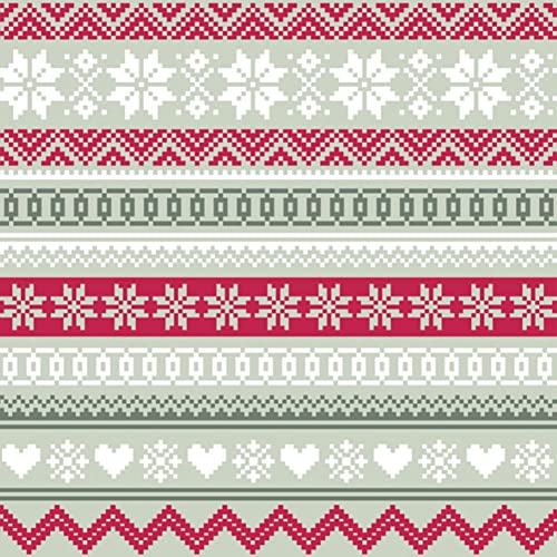 Boston International - 3-Ply 6.5" Lunch Napkins - Nordic Pattern