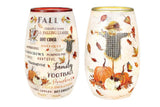 Stony Creek - 5.25" Glass USB Lighted Vase - Blessed Harvest Sayings